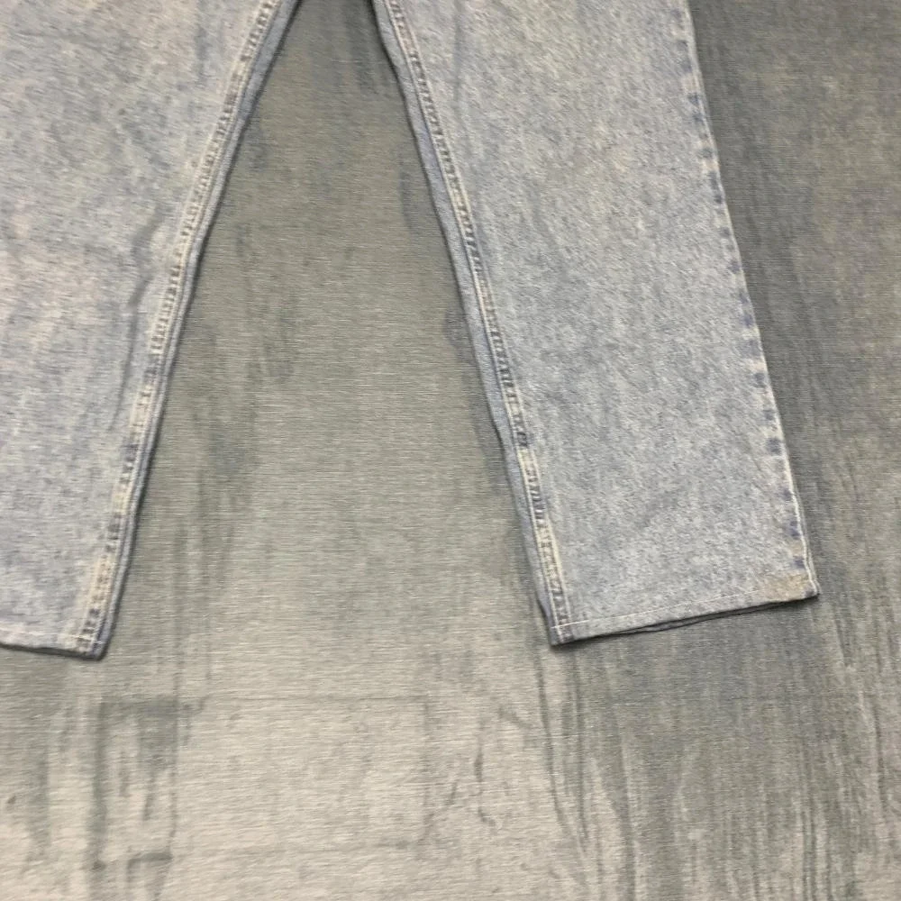 Lee Jeans Mens 40x32 Blue Denim Cotton Regular Fit Light Wash Straight Leg Cozy